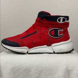 Champion Red and Navy High-Top Sneakers
